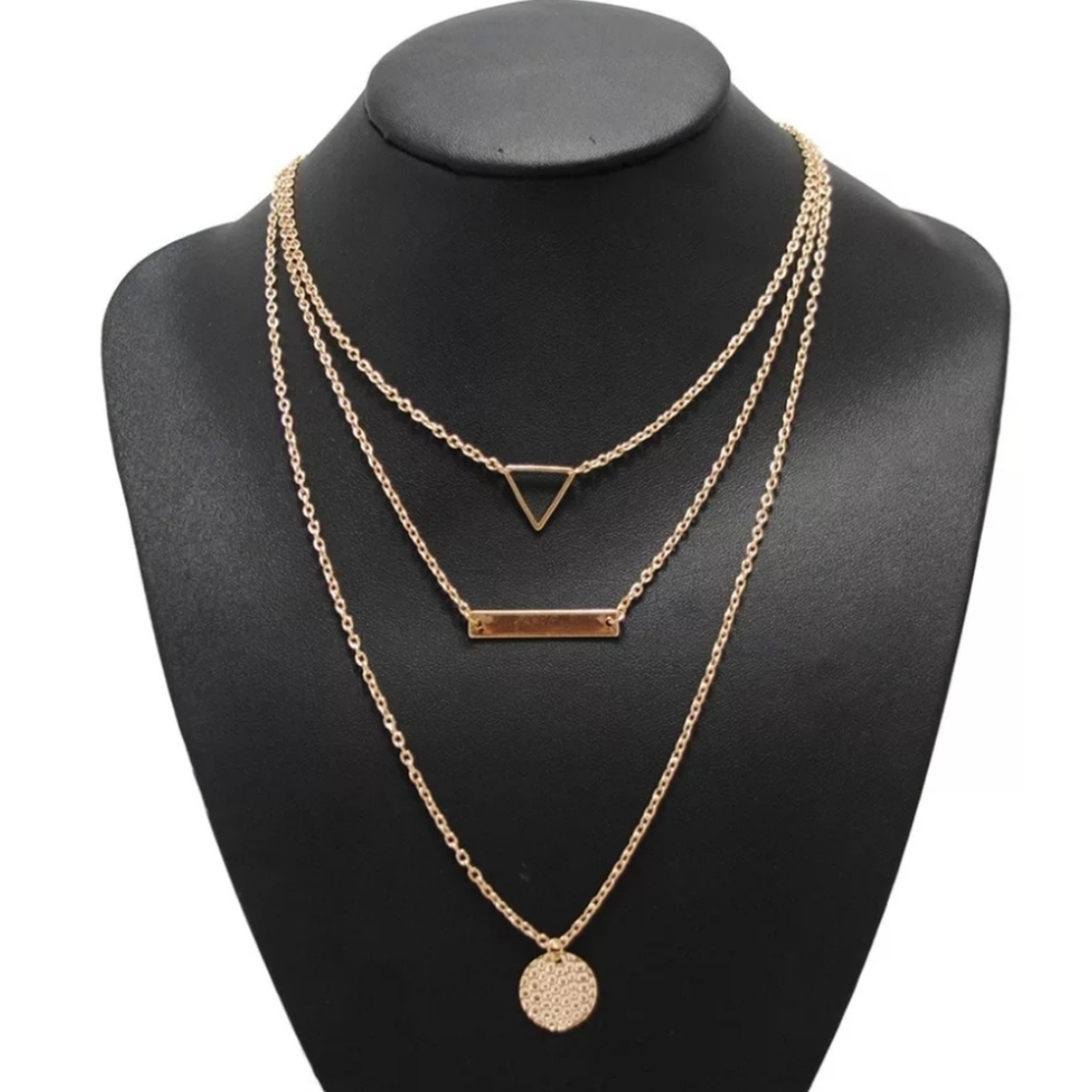 Goldtone Layered Necklace - Picture 6 of 6
